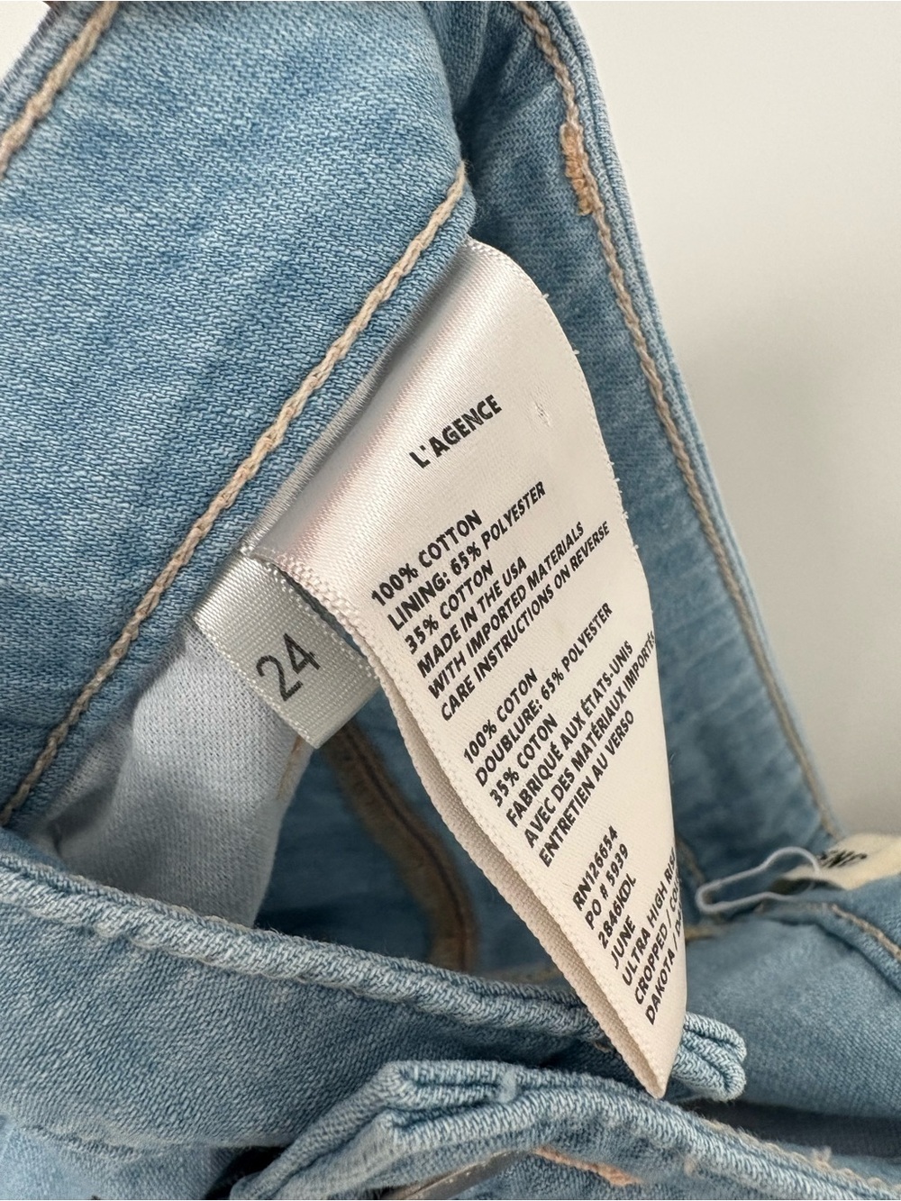L'AGENCE Light Blue Wide-Leg Jeans - Picture 9 of 9